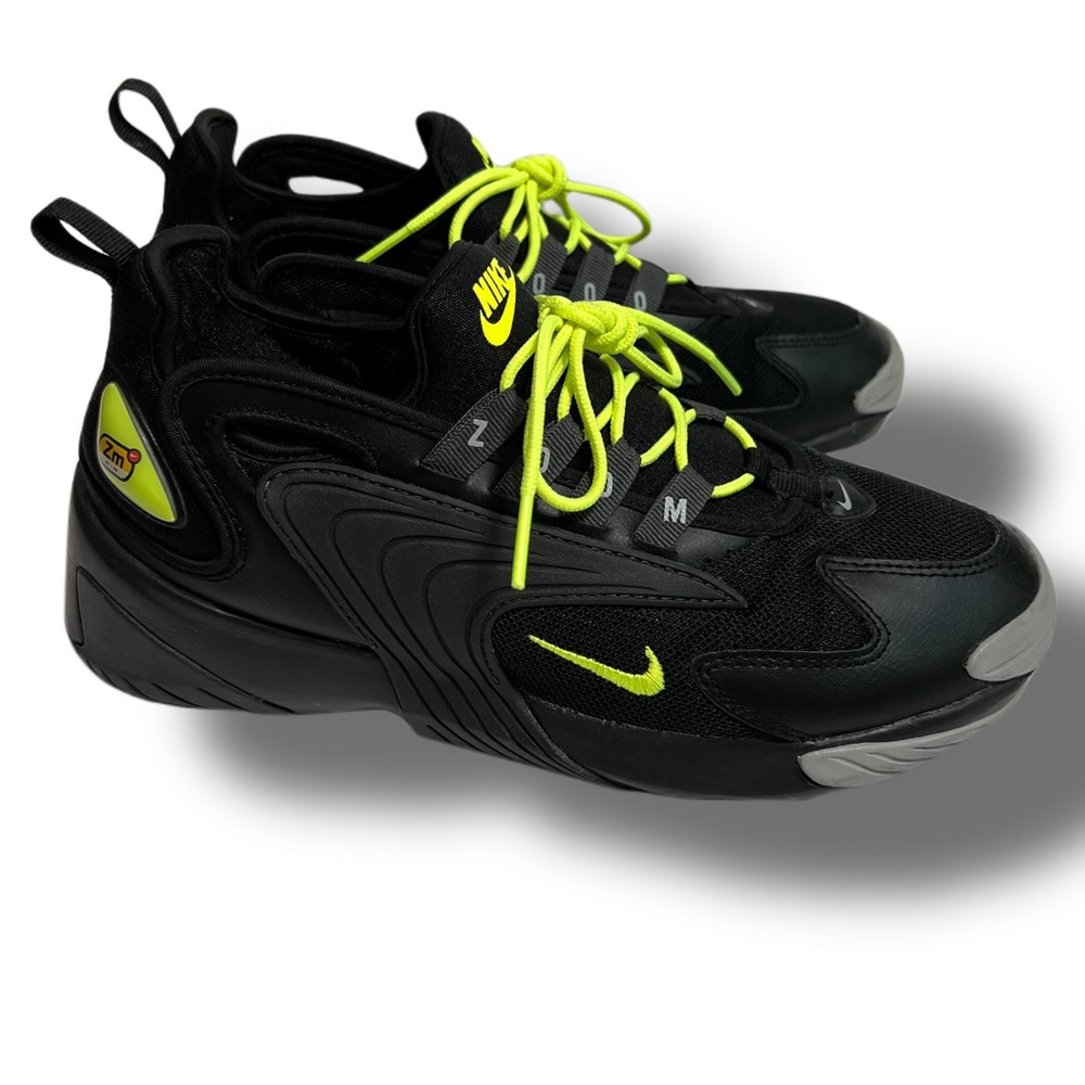 Nike Zoom 2000 2K Volt Green and Black Chunky Sneakers - Picture 1 of 8